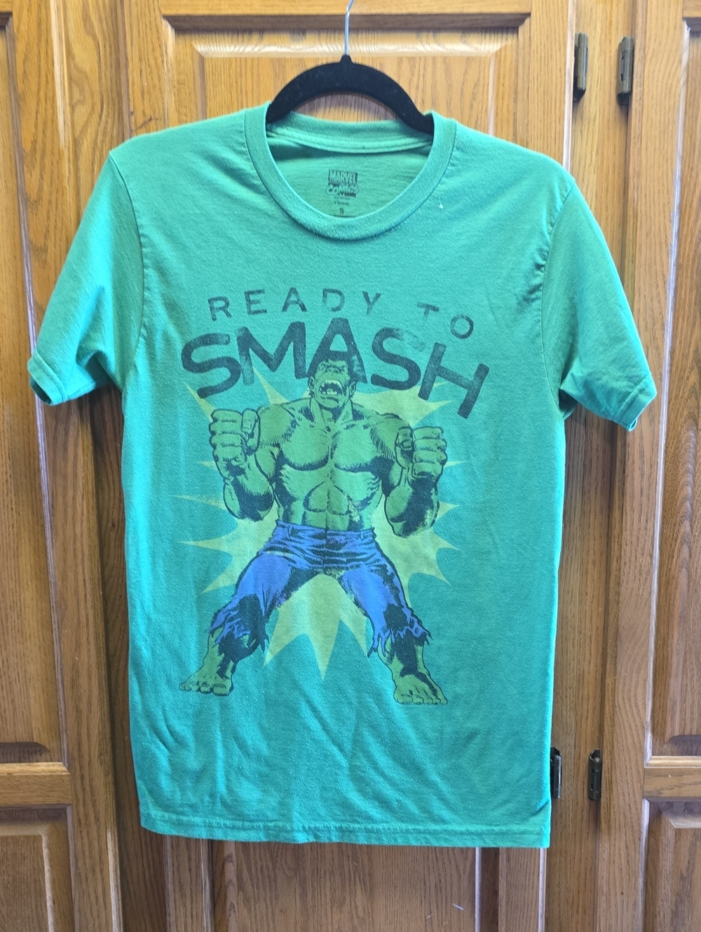 VINTAGE Marvel Green Hulk 'Ready to Smash' Graphic Tee - Green/Purple